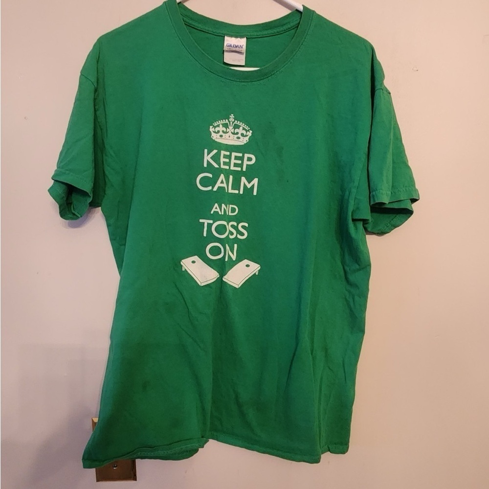 Corn hole green Graphic t-shirt size mens large